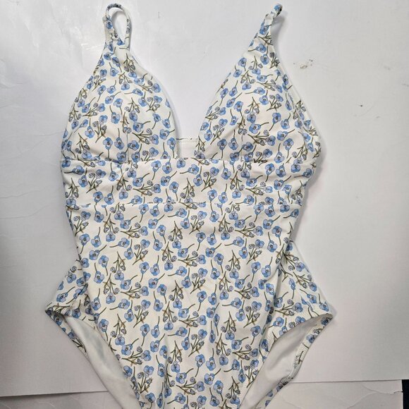 J. Crew Size 8 Plunge Halter One-Piece Swimsuit Liberty Ros Floral NEW - Picture 6 of 15